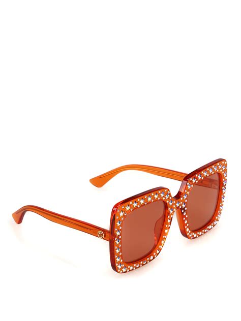 gucci star sunglasses orange|gucci original sunglasses.